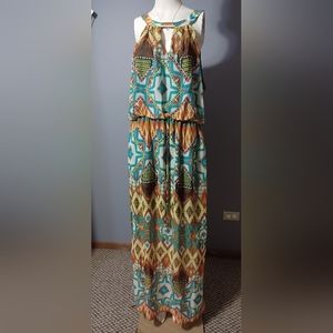 NWT jade and orange print maxi xlarge